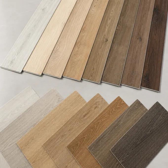 Light to dark wood-look LVT plank references